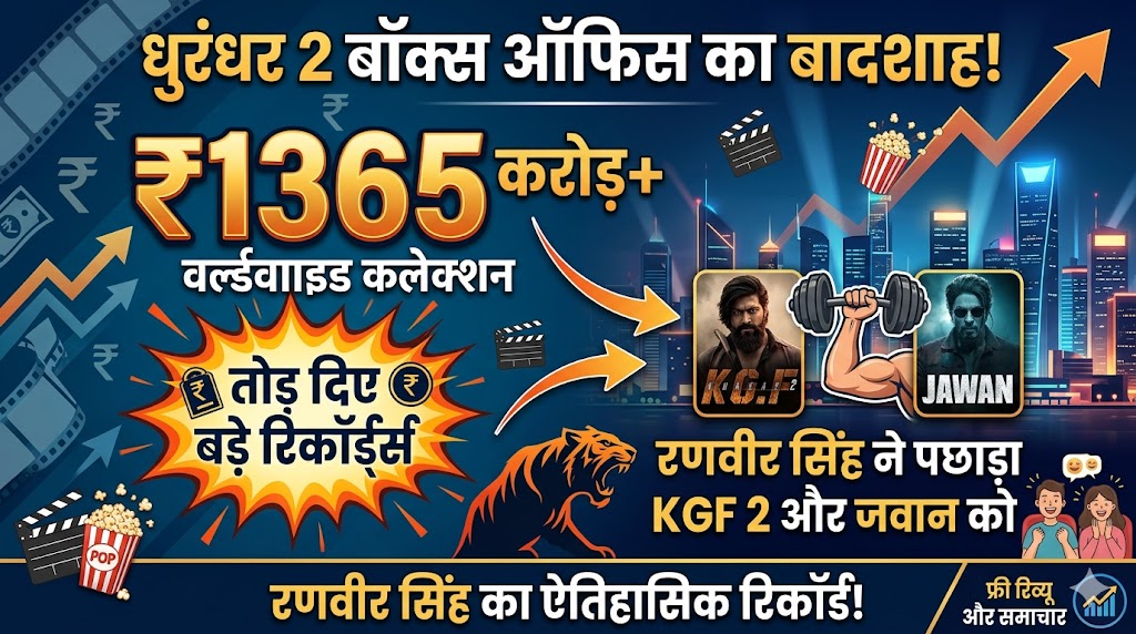 धुरंधर 2 बॉक्स ऑफिस धमाका: 11 दिनों में 1365 करोड़ पार, रणवीर सिंह ने KGF 2 और जवान को पछाड़ा!