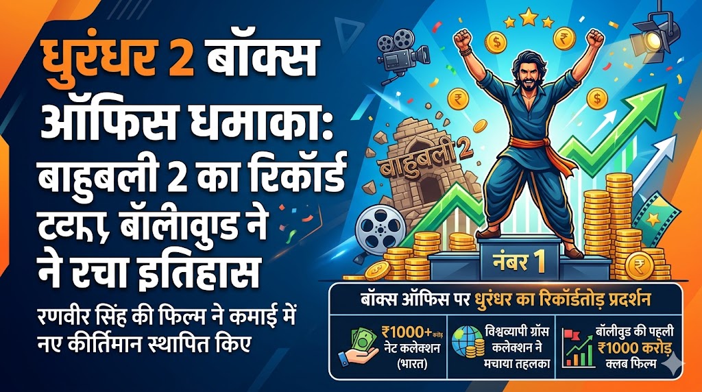धुरंधर 2 बॉक्स ऑफिस धमाका: रणवीर सिंह ने बाहुबली 2 को पछाड़ा, बनी 1000 करोड़ कमाने वाली पहली बॉलीवुड फिल्म!
