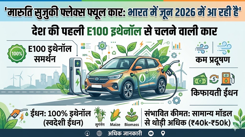 पेट्रोल-डीजल का खेल खत्म! 5 जून को आ रही है Maruti Suzuki की 100% इथेनॉल से चलने वाली देश की पहली Flex-Fuel कार, कीमत और माइलेज उड़ा देंगे होश