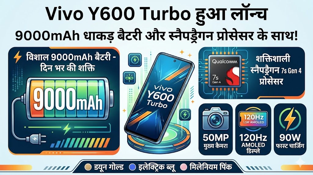 Vivo Y600 Turbo Launched: वीवो ने लॉन्च किया 9000mAh बैटरी और 5000 निट्स ब्राइटनेस वाला दुनिया का पहला सबसे सस्ता स्मार्टफोन, उड़ जाएंगे होश!