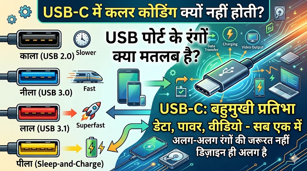 सावधान! आपके लैपटॉप और चार्जर के USB पोर्ट का रंग खोलता है बड़े राज, जानें नीला, काला और लाल रंग क्यों है बेहद जरूरी