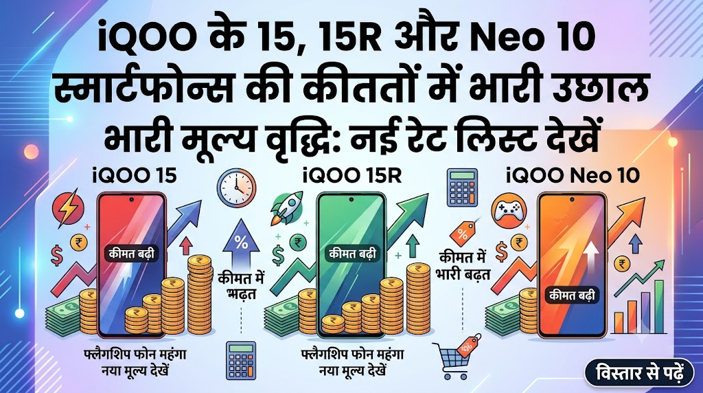 iQOO का सबसे बड़ा झटका: iQOO 15, 15R और Neo 10 की कीमतों में भारी उछाल, खरीदने से पहले देखें नई रेट लिस्ट