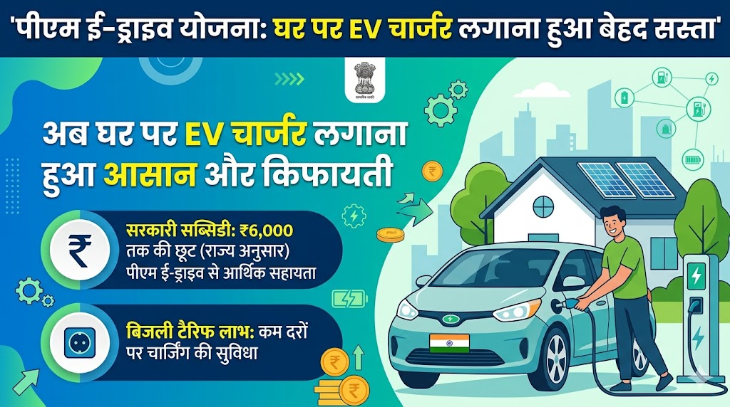 PM E-DRIVE Scheme: अब घर पर EV चार्जर लगाना हुआ बेहद सस्ता, सरकार दे रही है भारी सब्सिडी, जानें खर्च और पूरी प्रक्रिया