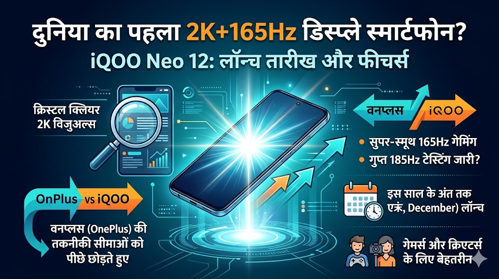 iQOO Neo 12 Launch Date Confirmed: दुनिया का पहला 2K 165Hz डिस्प्ले वाला फोन उड़ाएगा OnePlus के होश, देखें फीचर्स