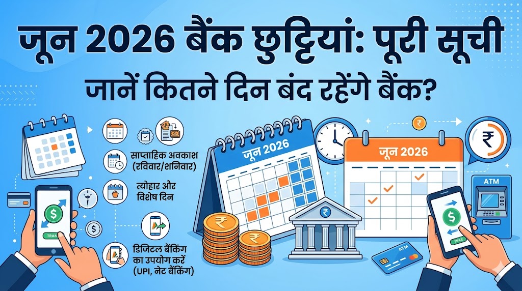 June Bank Holidays 2026: जून महीने में 11 दिन बंद रहेंगे बैंक, घर से निकलने से पहले देखें पूरी लिस्ट
