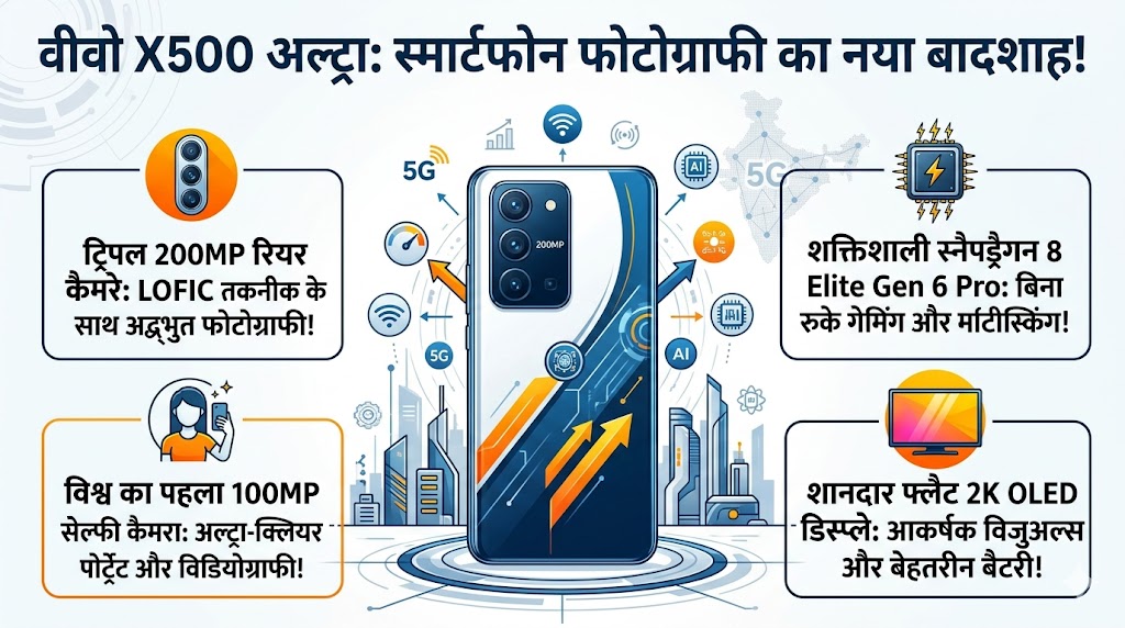 Vivo X500 Ultra Launch Date Speculations: वीवो के इस नए 5G फोन में मिलेंगे 200MP के 3 कैमरे और 100MP सेल्फी कैमरा, देखें फीचर्स