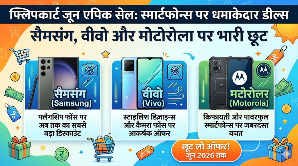 Flipkart June Epic Sale Offers: ₹1.10 लाख वाला Samsung S25 Edge हुआ आधी कीमत पर, Motorola-Vivo फोंस पर मची भयंकर लूट!