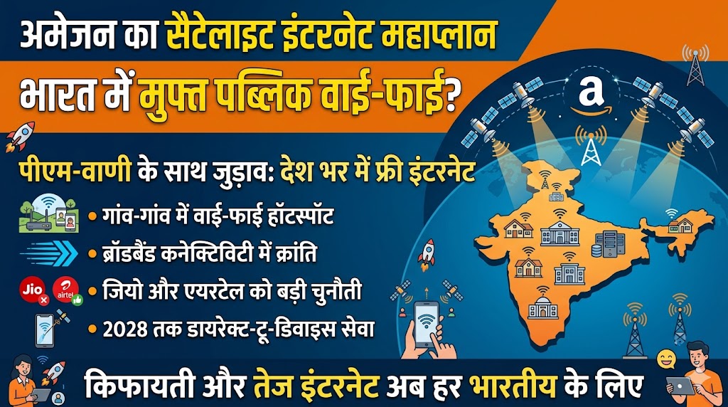 बिना रिचार्ज चलेगा इंटरनेट? देश के कोने-कोने में पहुंचेगा फ्री पब्लिक Wi-Fi, एलन मस्क और जियो को टक्कर देने के लिए अमेजन का महाप्लान