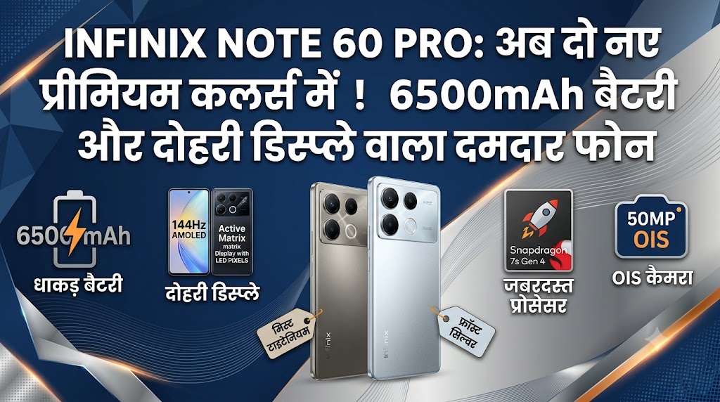 Infinix Note 60 Pro: 6500mAh बैटरी और दोहरी डिस्प्ले वाले धाकड़ 5G फोन ने मचाया तहलका, अब दो नए प्रीमियम अवतार में हुआ लॉन्च