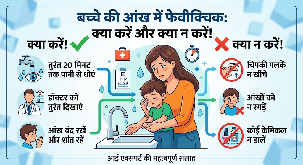 बच्चे की आंख में फेवीक्विक चला जाए तो तुरंत क्या करें? भूलकर भी न करें ये 3 गलतियां, डॉक्टर ने बताया इलाज!