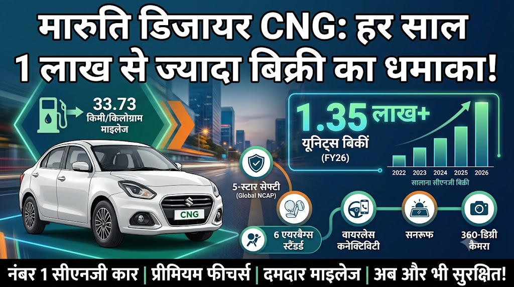Maruti Dzire CNG Mileage and Sales Record