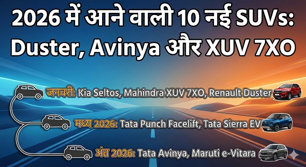 2026 में आ रही हैं ये 10 धमाकेदार SUVs