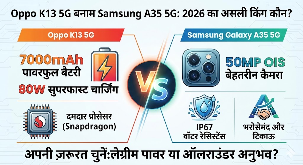 Oppo K13 5G vs Samsung Galaxy A35 5G