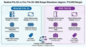 Realme P4x 5G vs Vivo T4x 5G