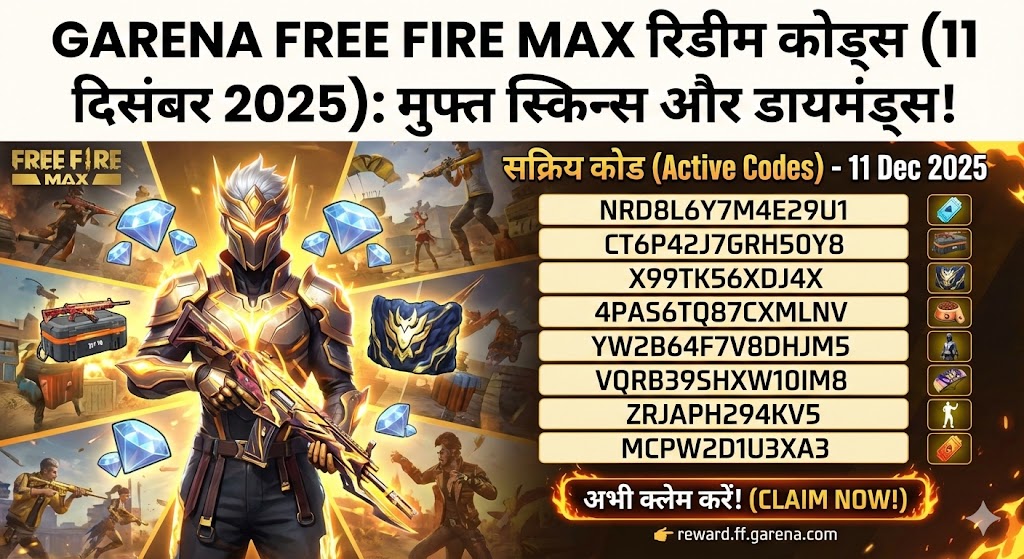 Garena Free Fire Max Redeem Codes (11 December 2025)