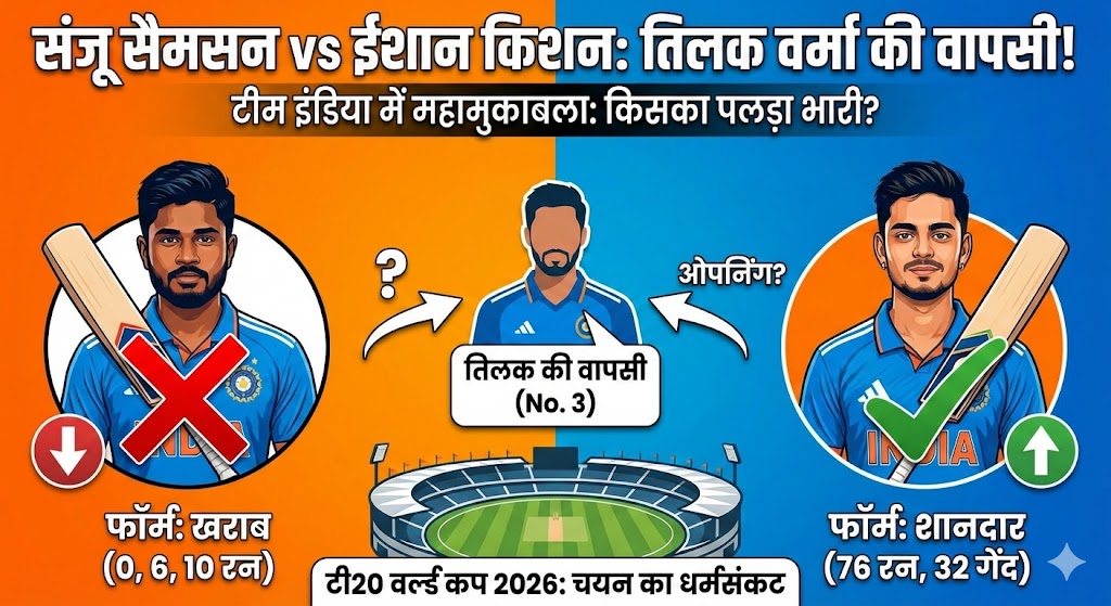 Sanju Samson vs Ishan Kishan: तिलक की वापसी से संजू का करियर खत्म? जानिए किसका पलड़ा भारी!