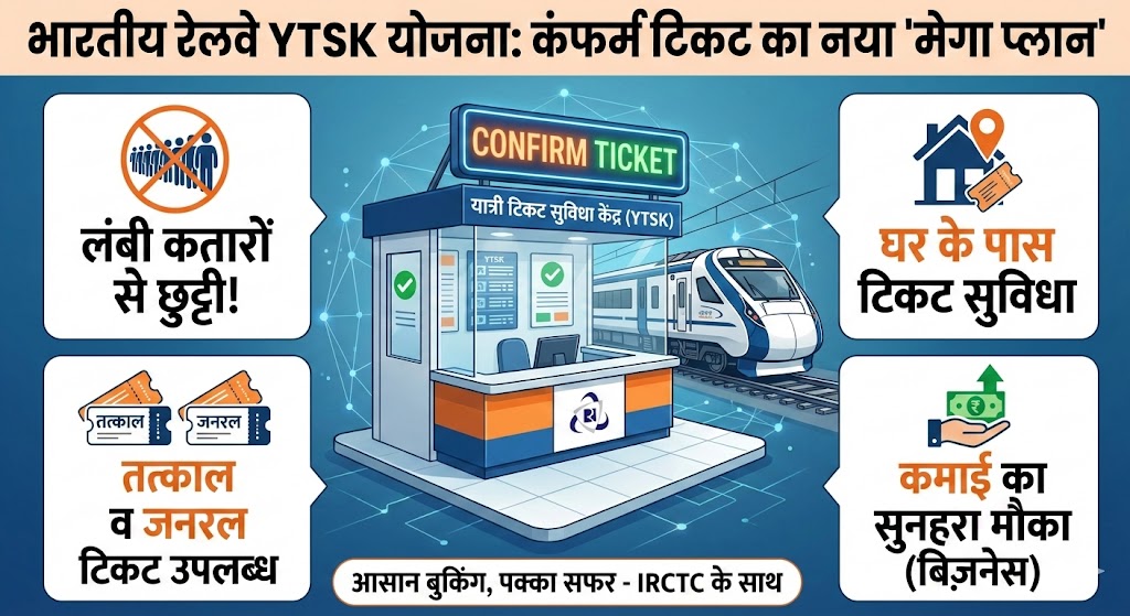 Indian Railways YTSK Scheme: अब कंफर्म ट्रेन टिकट पाना हुआ आसान, जानें कैसे खोलें अपना सेंटर!