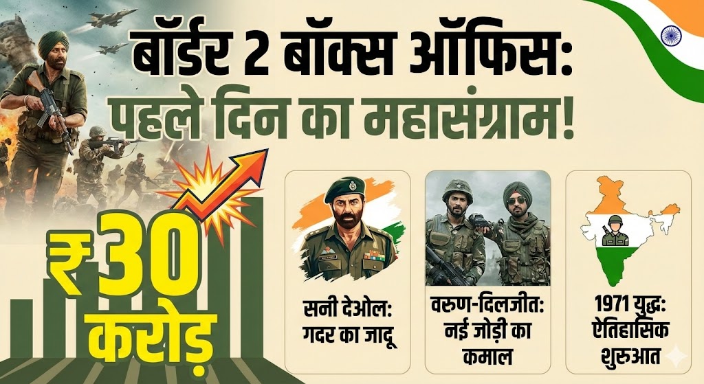 Border 2 Box Office Day 1: सनी देओल की फिल्म ने तोड़े रिकॉर्ड, पहले दिन कमाए 30 करोड़!