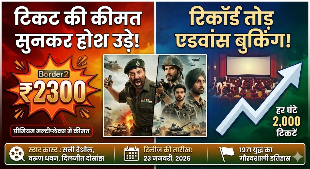 Border 2 Ticket Price Shock: सनी देओल की फिल्म की टिकट कीमत सुनकर उड़ जाएंगे होश! क्या ₹2300 खर्चना है सही?