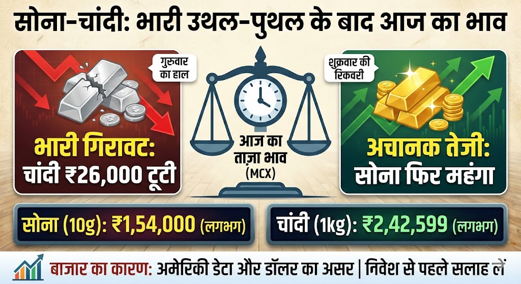 Gold Silver Price Today: 26,000 रुपये सस्ती होने के बाद अचानक महंगा हुआ सोना-चांदी, जानें आज का ताजा भाव और बड़ा कारण