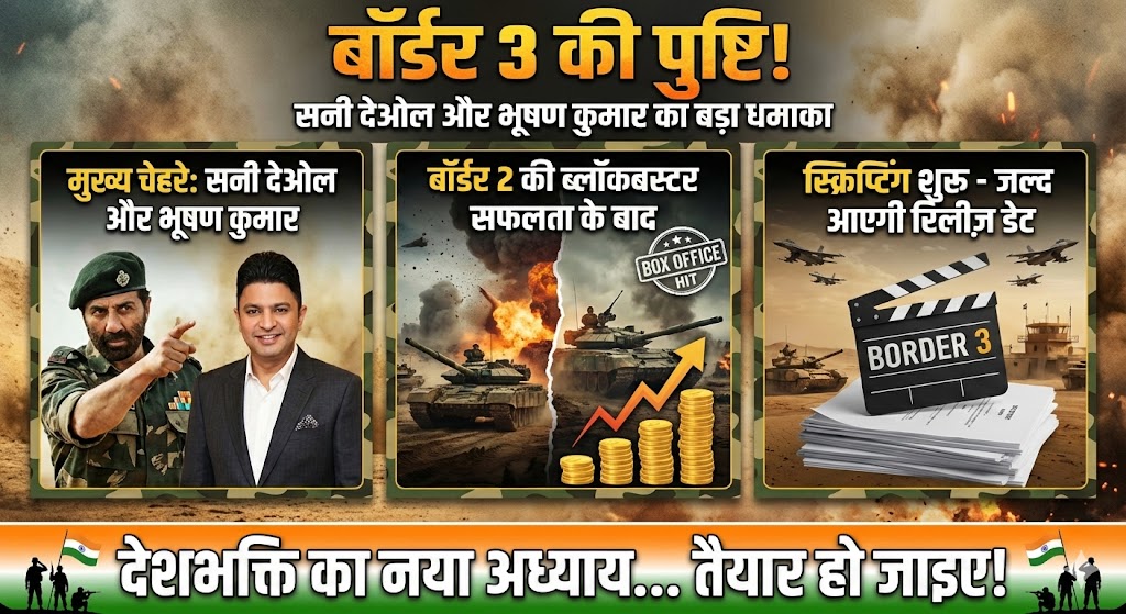 Border 3 Confirmed: सनी देओल और भूषण कुमार का बड़ा धमाका! जानिए Release Date और Cast डीटेल्स