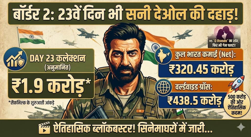 Border 2 Box Office Collection Day 23: सनी देओल ने 23वें दिन भी किया धमाका, 500 करोड़ के करीब पहुंची फिल्म!