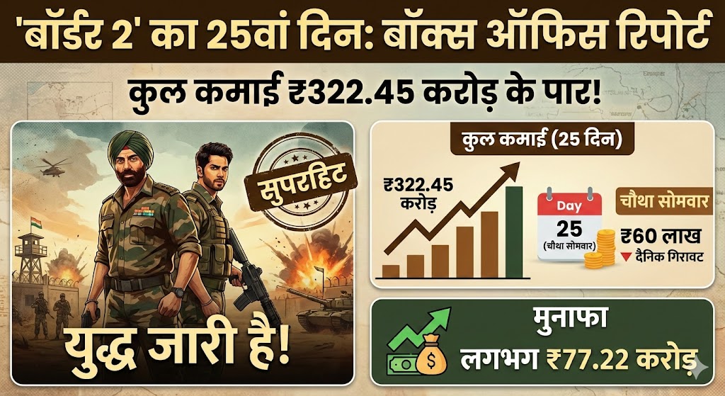 Border 2 Box Office Collection Day 25: सनी देओल की फिल्म ने 25वें दिन रची इतिहास, कमाई जान हैरान रह जाएंगे!