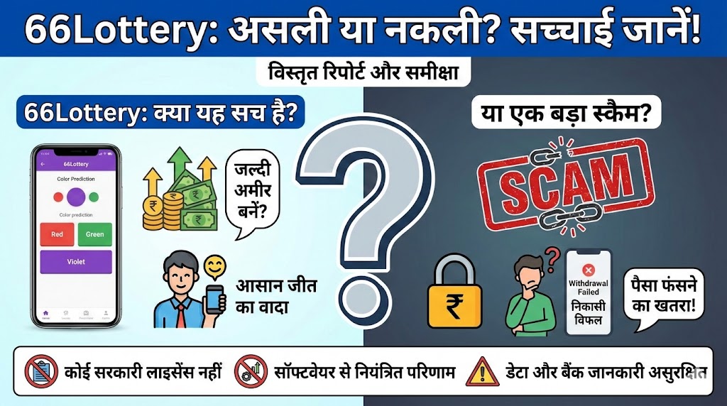66 Lottery Real or Fake? क्या आपका पैसा खतरे में है? इस Viral App का काला सच जानकर होश उड़ जाएंगे!