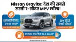 Nissan Gravite Launched: 5 कलर ऑप्शन और 30+ सेफ्टी फीचर्स, जानें 7-सीटर कार की कीमत