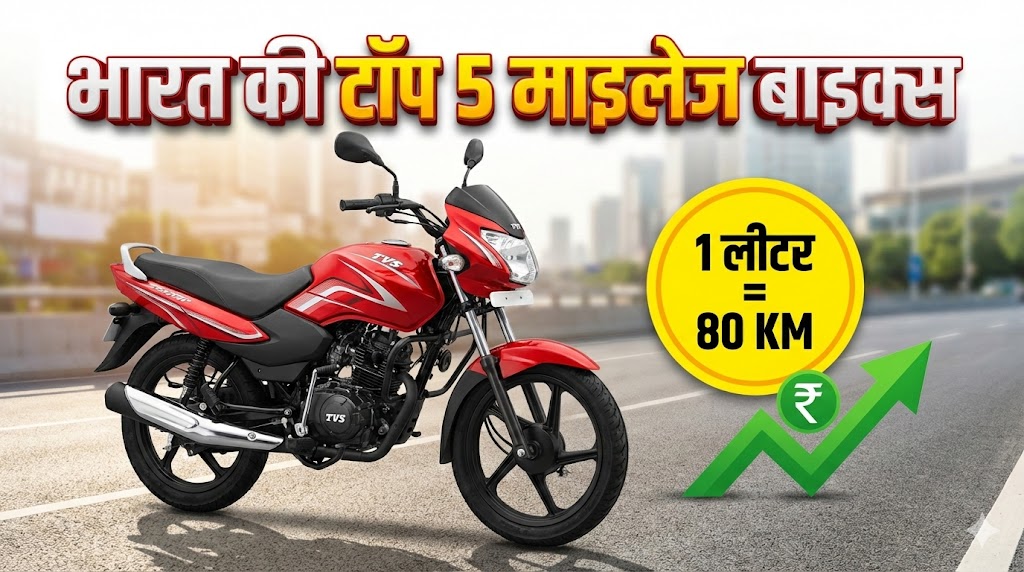 1 लीटर में 80 KM! भारत की टॉप 5 सस्ती माइलेज बाइक्स जो बचाएंगी आपके हजारों रुपये