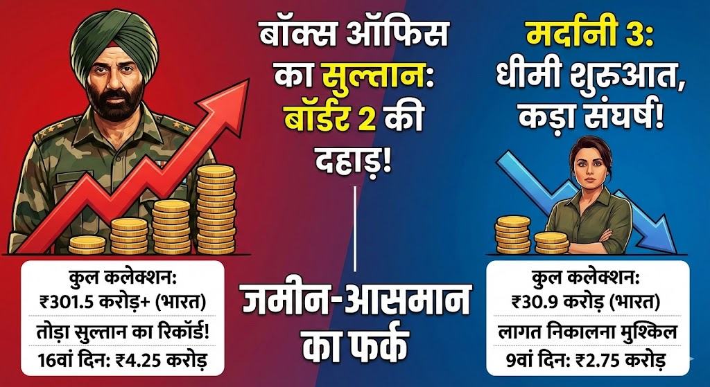 Border 2 Box Office: सनी देओल ने सुल्तान को पछाड़ा! 16वें दिन कमाई में आया भूचाल, Mardaani 3 पस्त