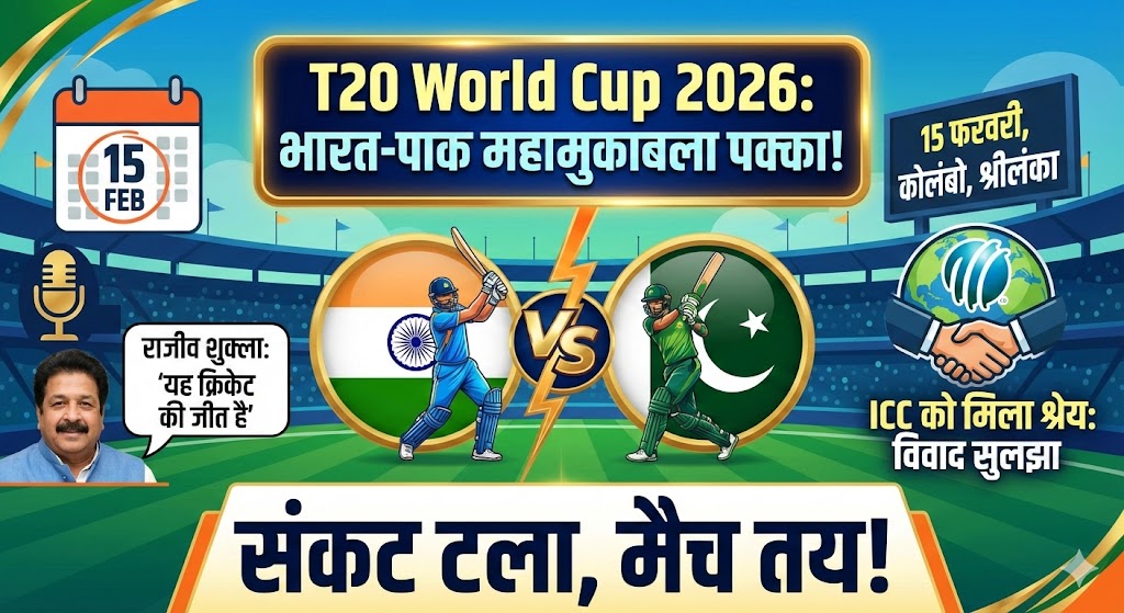 T20 World Cup 2026: भारत-पाक मैच पर बड़ा अपडेट, राजीव शुक्ला का दावा - 15 फरवरी को मचेगा गदर!