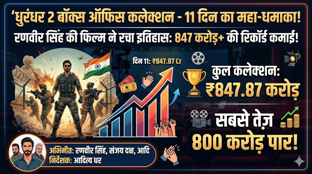 Dhurandhar 2 Box Office Day 11: रणवीर सिंह की फिल्म ने तोड़ा बाहुबली 2 का रिकॉर्ड? 800 करोड़ पार हुई कमाई!