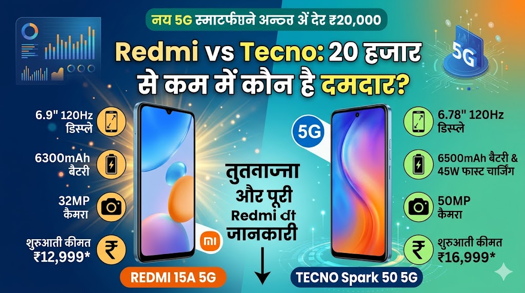 Redmi 15A 5G vs Tecno Spark 50 5G
