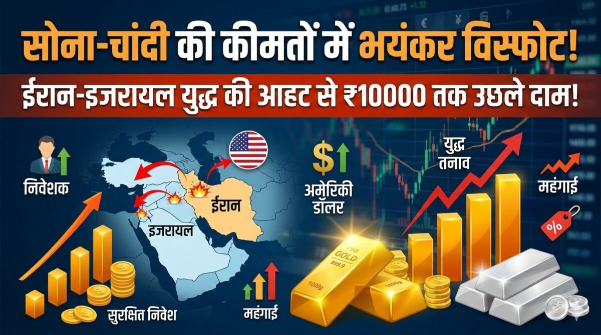 Gold Silver Price Today 6 March 2026: ईरान-इजरायल युद्ध ने मचाई तबाही, चांदी ₹6000 और सोना ₹1200 उछला, देखें लेटेस्ट रेट्स!