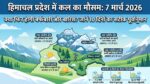 हिमाचल प्रदेश में कल का मौसम 7 मार्च 2026: भारी बर्फबारी का अलर्ट! जानें अगले 10 दिनों का Weather Forecast