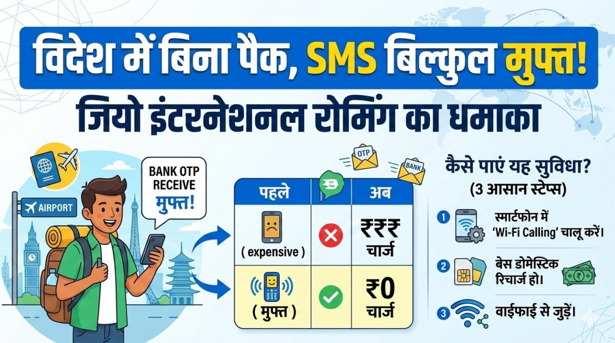 Jio International Roaming Free SMS: बिना किसी पैक के विदेश में मिलेंगे मुफ्त SMS, जियो का बड़ा धमाका!
