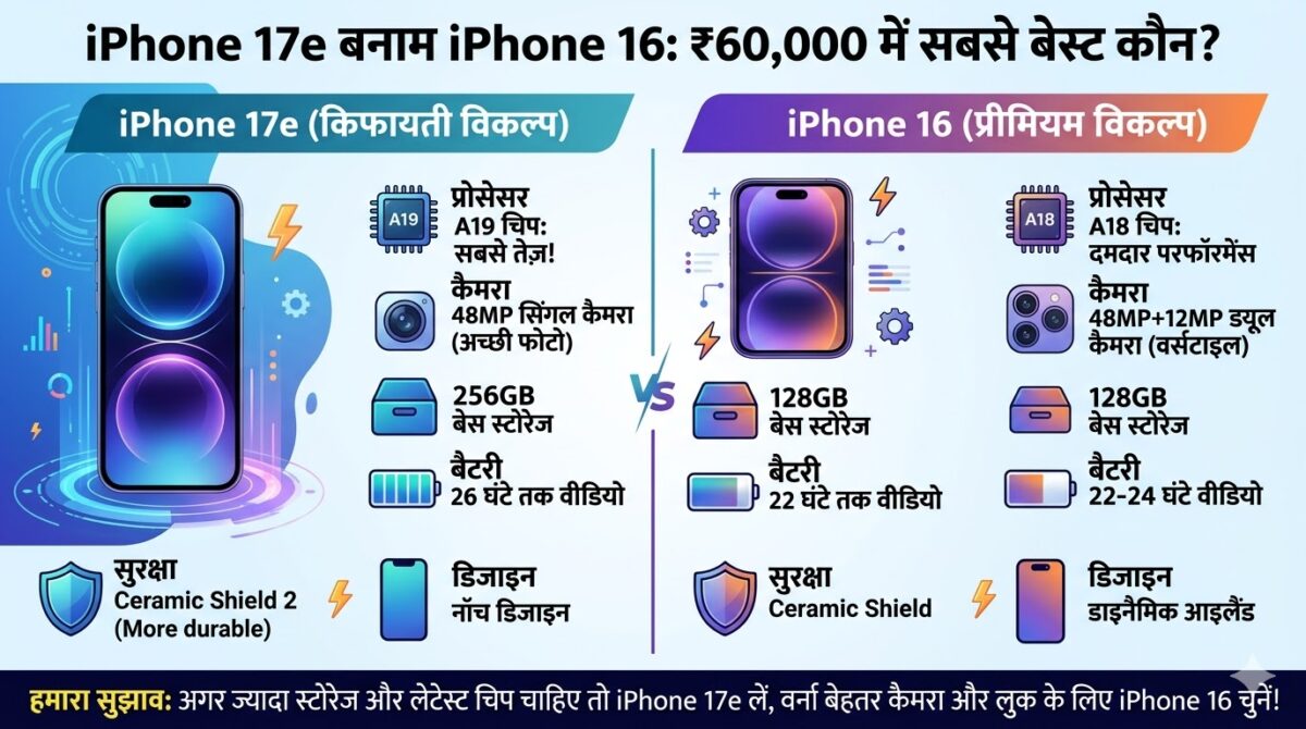 iPhone 17e vs iPhone 16