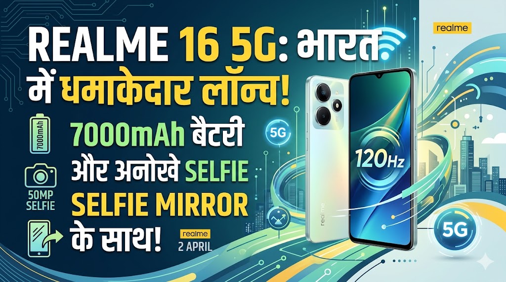 Realme 16 5G: 7000mAh बैटरी और 'सेल्फी मिरर' के साथ भारत में इस दिन होगा धमाका, रिटेल बॉक्स ने खोले सारे राज!