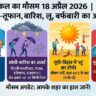 कल का मौसम 18-19 अप्रैल 2026