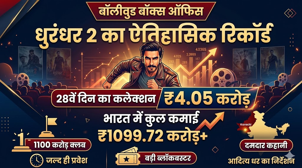 Dhurandhar 2 Box Office Day 28: Ranveer Singh की फिल्म ने मचाया तहलका, 1100 करोड़ के करीब!