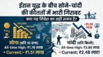 ईरान युद्ध के बीच सोने की कीमतों में भारी गिरावट: ₹25,000 सस्ता हुआ सोना, चांदी भी हुई धड़ाम! जानें क्या अब खरीदना सही है?
