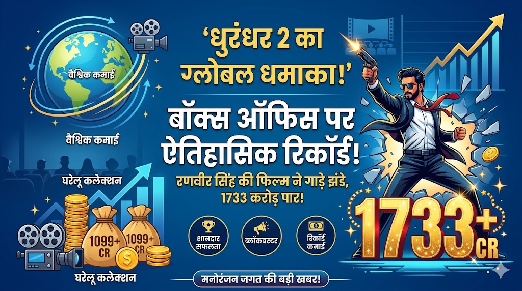धुरंधर 2 बॉक्स ऑफिस धमाका: रणवीर सिंह की फिल्म ने रचा इतिहास, 1733 करोड़ पार ग्लोबल कलेक्शन!