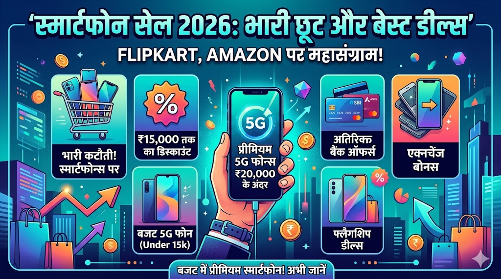 Flipkart SASA LELE vs Amazon Summer Sale 2026: स्मार्टफोन पर ₹15,000 तक की भारी छूट, जल्दी देखें बेस्ट डील्स!