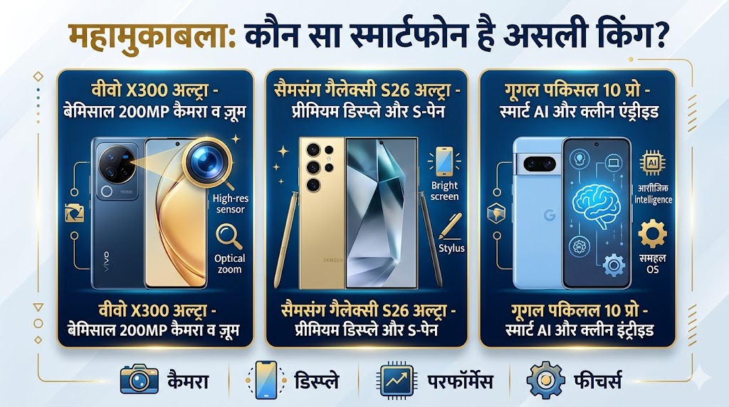 Vivo X300 Ultra vs Samsung Galaxy S26 Ultra vs Google Pixel 10 Pro
