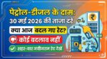 पेट्रोल डीजल का आज का भाव: क्रूड ऑयल अंतरराष्ट्रीय बाजार में धड़ाम पर भारत में बड़ा खेल, चेक करें अपने शहर की नई रेट लिस्ट