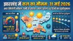 झारखंड में कल का मौसम 31 मई 2026: क्या मिलेगी भीषण गर्मी से राहत या बढ़ेगा पारा? जानें अगले 10 दिनों का सटीक पूर्वानुमान