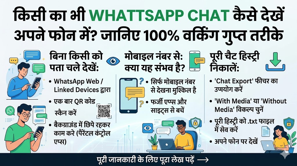 बिना OTP के किसी का WhatsApp Chat अपने फोन में कैसे देखें? जानिए 100% वर्किंग सीक्रेट ट्रिक