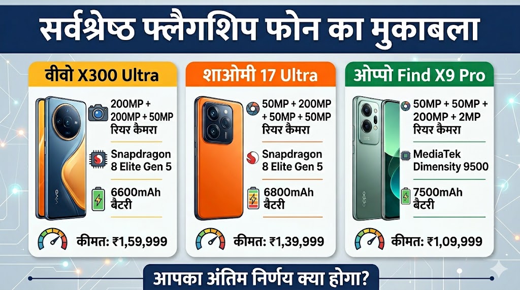 Vivo X300 Ultra vs Xiaomi 17 Ultra vs Oppo Find X9 Pro