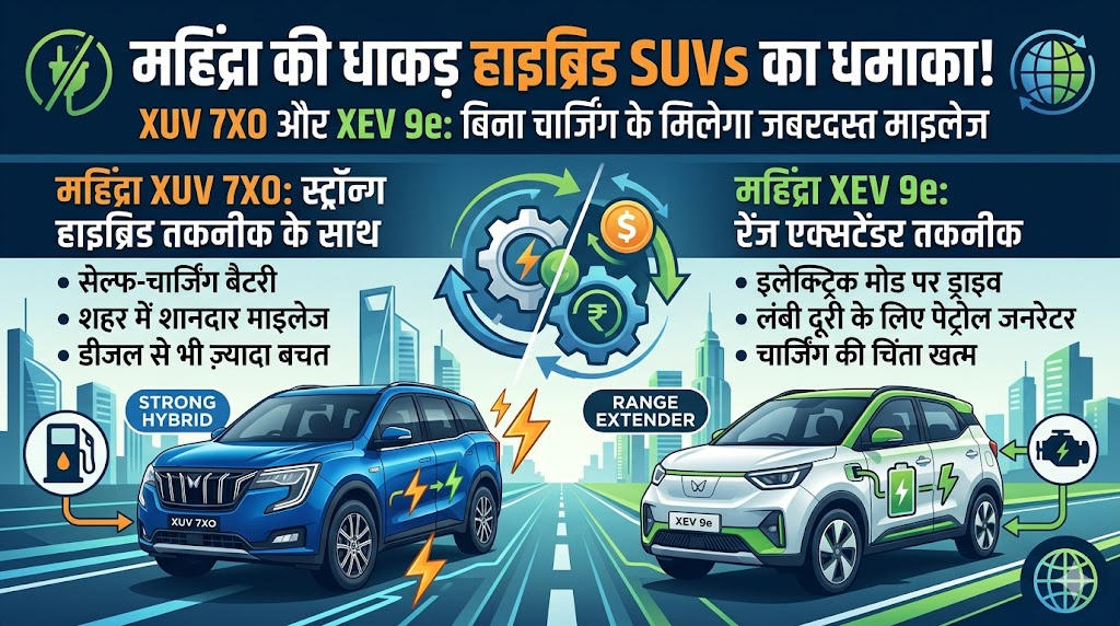 Mahindra Hybrid SUVs Launch: XUV 7XO और XEV 9e मचाएंगी तहलका, जानें कीमत और माइलेज!